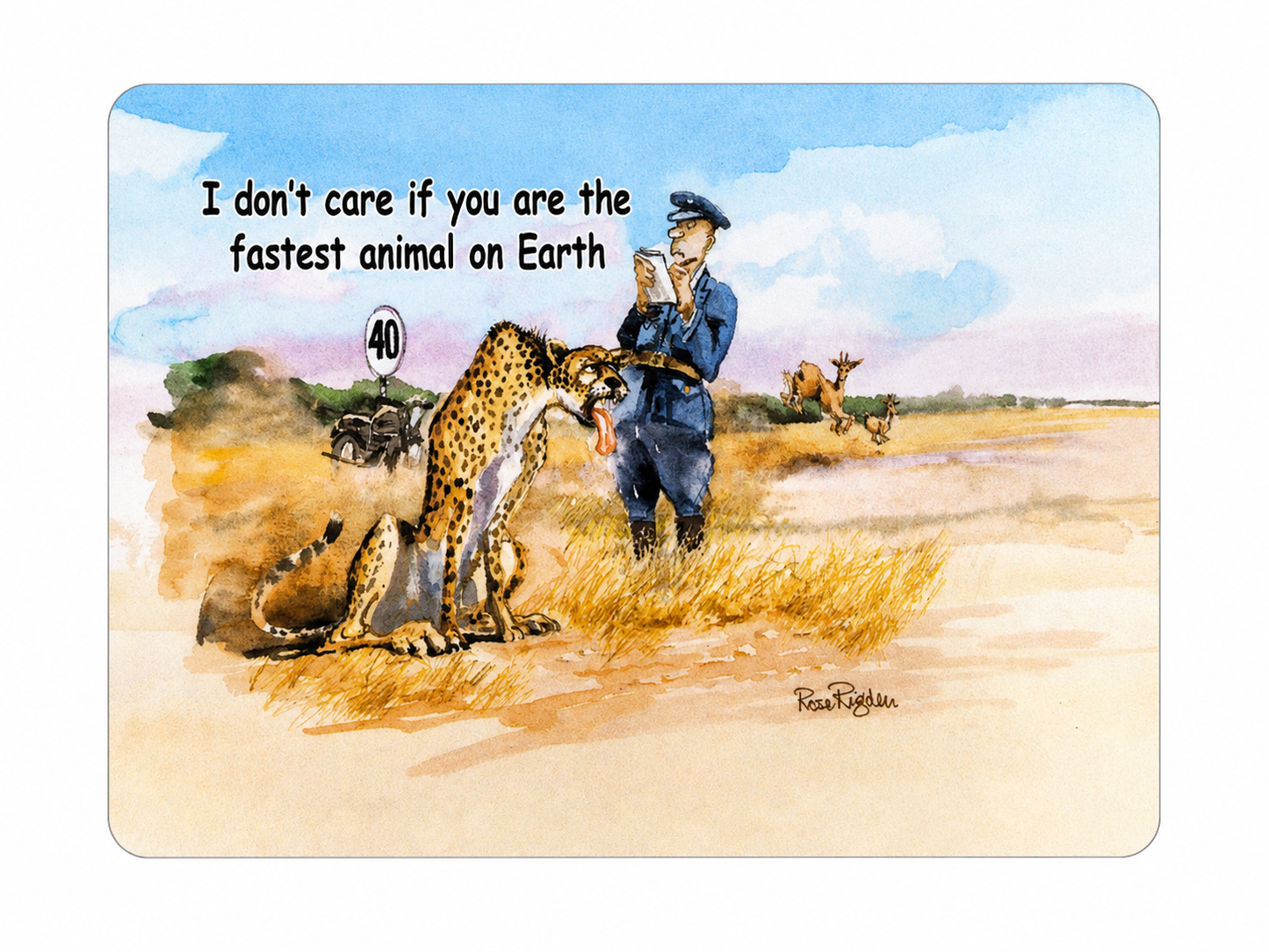 Safari Laminated Fridge Magnet