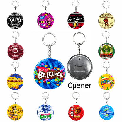Parody Bottle Opener Keyrings