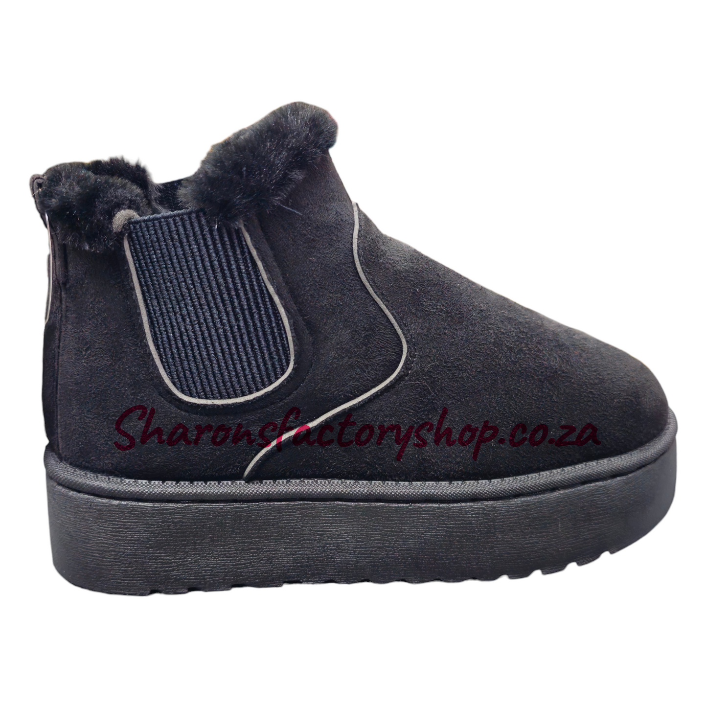 022 Fluffy Black Boot