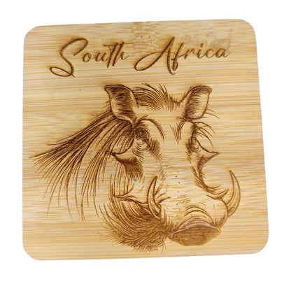 SA Bamboo Coaster with Built-in Bottle Opener
