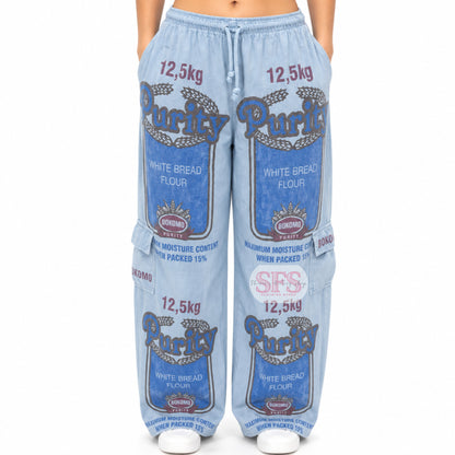 Pale Blue Unisex Flourbag Cargos | Meelbroeke