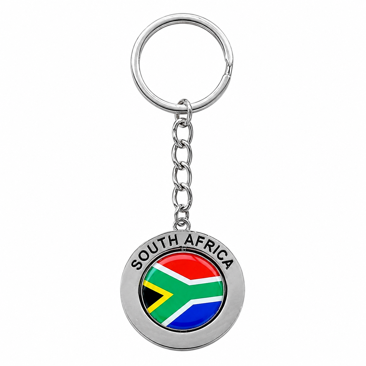 Spinning Keyring SA Flag