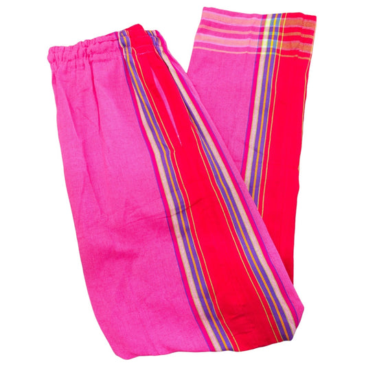 (L) Pink & Red Kikoy Unisex Pants - Sharon's Factory Shop
