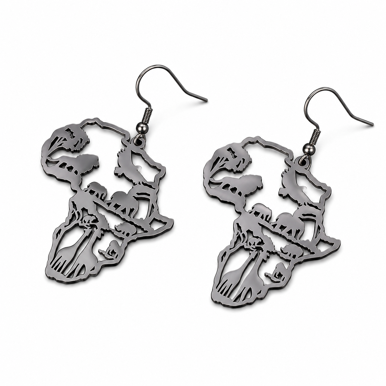 Metal Africa Hook Earring - Sharon's Factory Shop