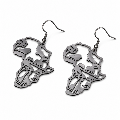 Metal Africa Hook Earring - Sharon's Factory Shop