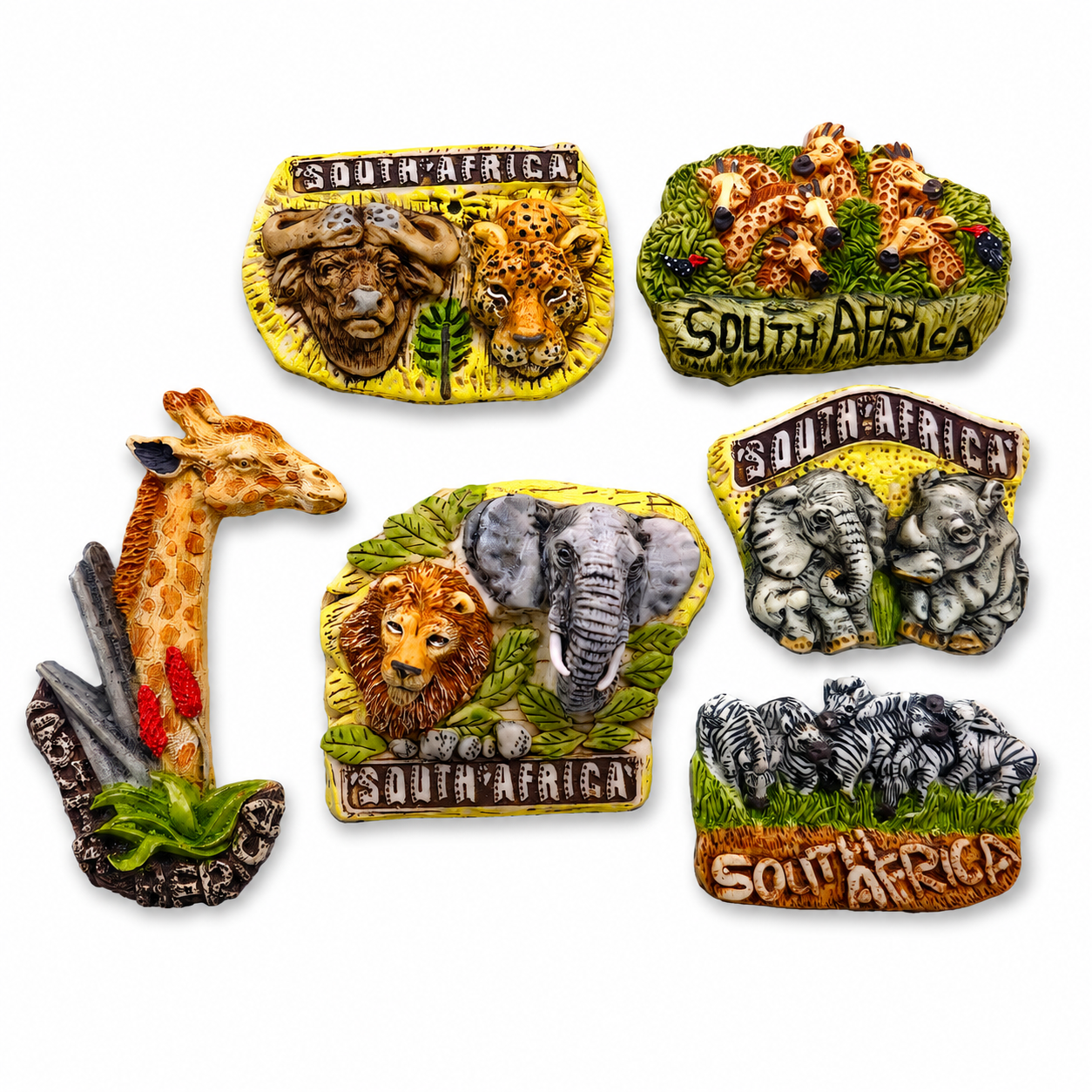 Resin South African Wildlife Magnets