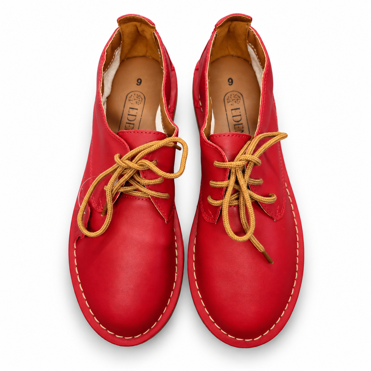 Red Lace Up Veldskoen | Genuine Leather