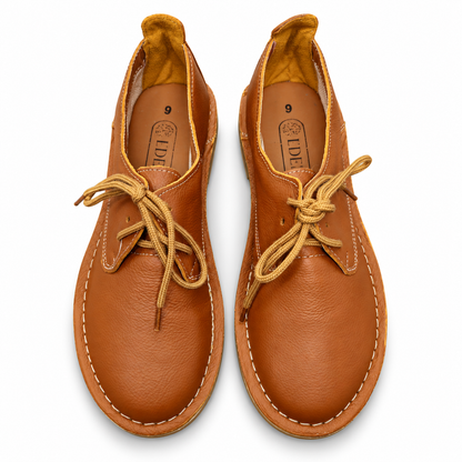 Cognac Lace Up Veldskoen | Genuine Leather