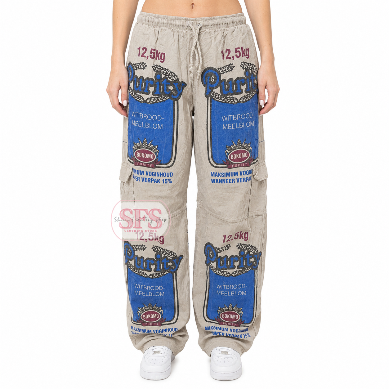 Khaki Unisex Flourbag Cargos | Meelbroeke