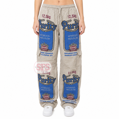 Khaki Unisex Flourbag Cargos | Meelbroeke