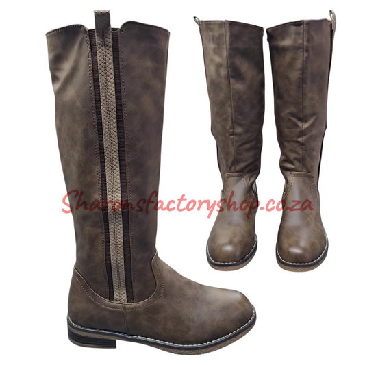 JX06 Coffee Long Boots