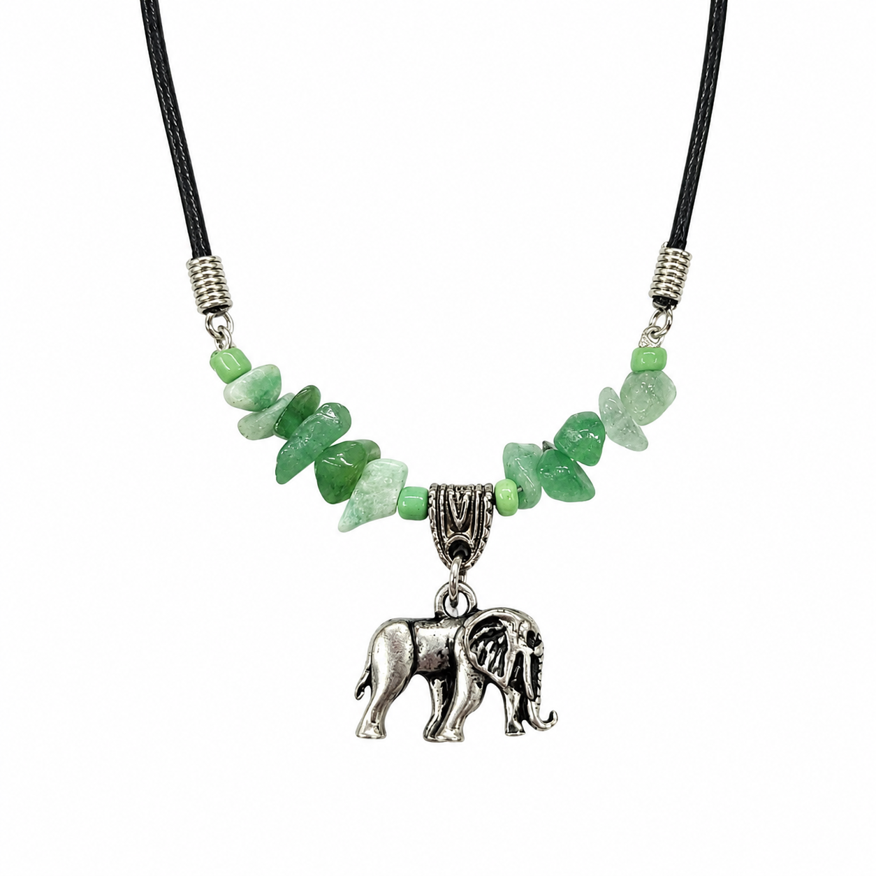 African Wildlife Gemstone Necklace