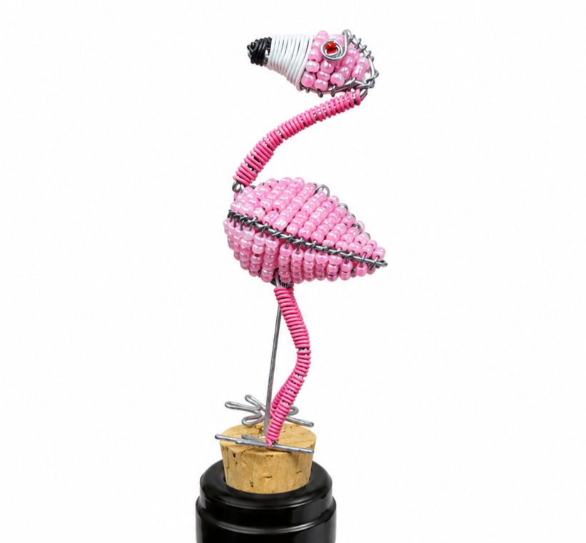 3D Safari Beaded Bottle Stoppers