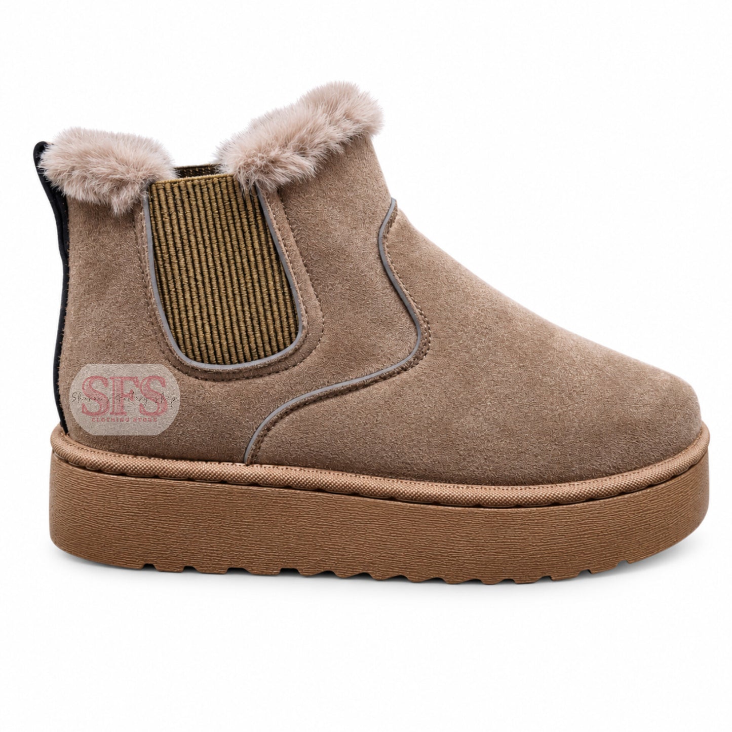 022 Fluffy Khaki Boot