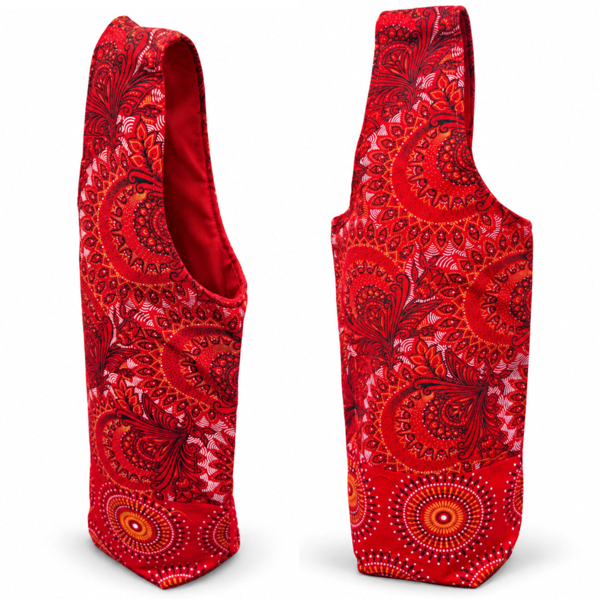 Shweshwe Wine Bottle Carrier