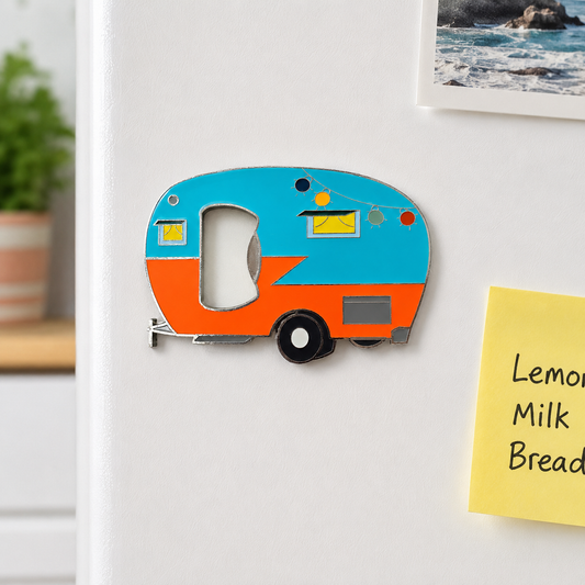 Caravan Fridge Magnet Bottle Opener - Sharon's Factory Shop