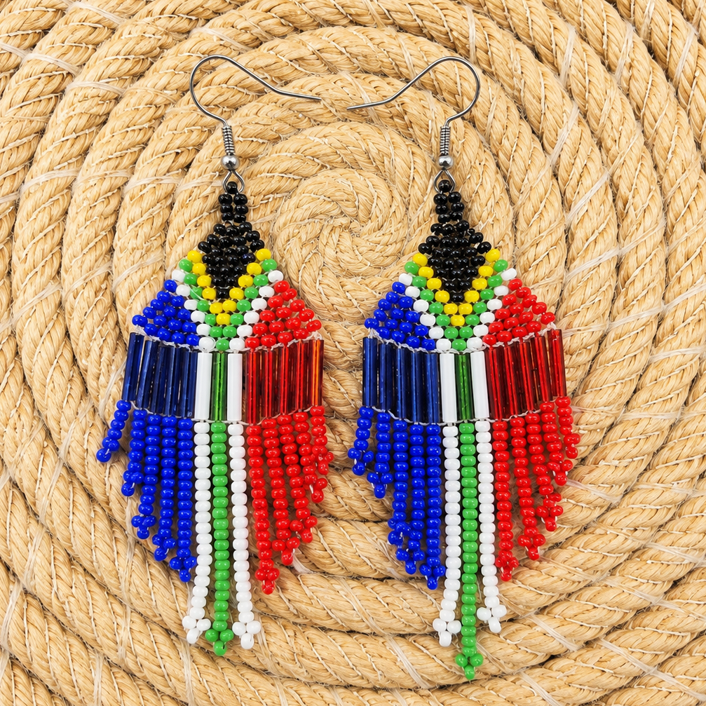 SA Flag Cascade Earring 29E