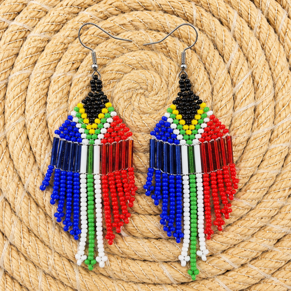 SA Flag Cascade Earring 29E