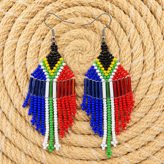SA Flag Cascade Earring 29E
