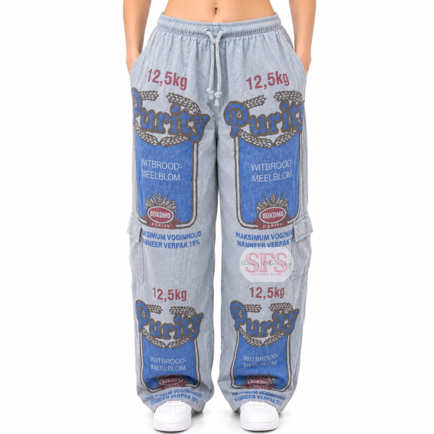 Grey Unisex Flourbag Cargos | Meelbroeke