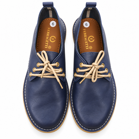Navy Lace Up Veldskoen | Vellies