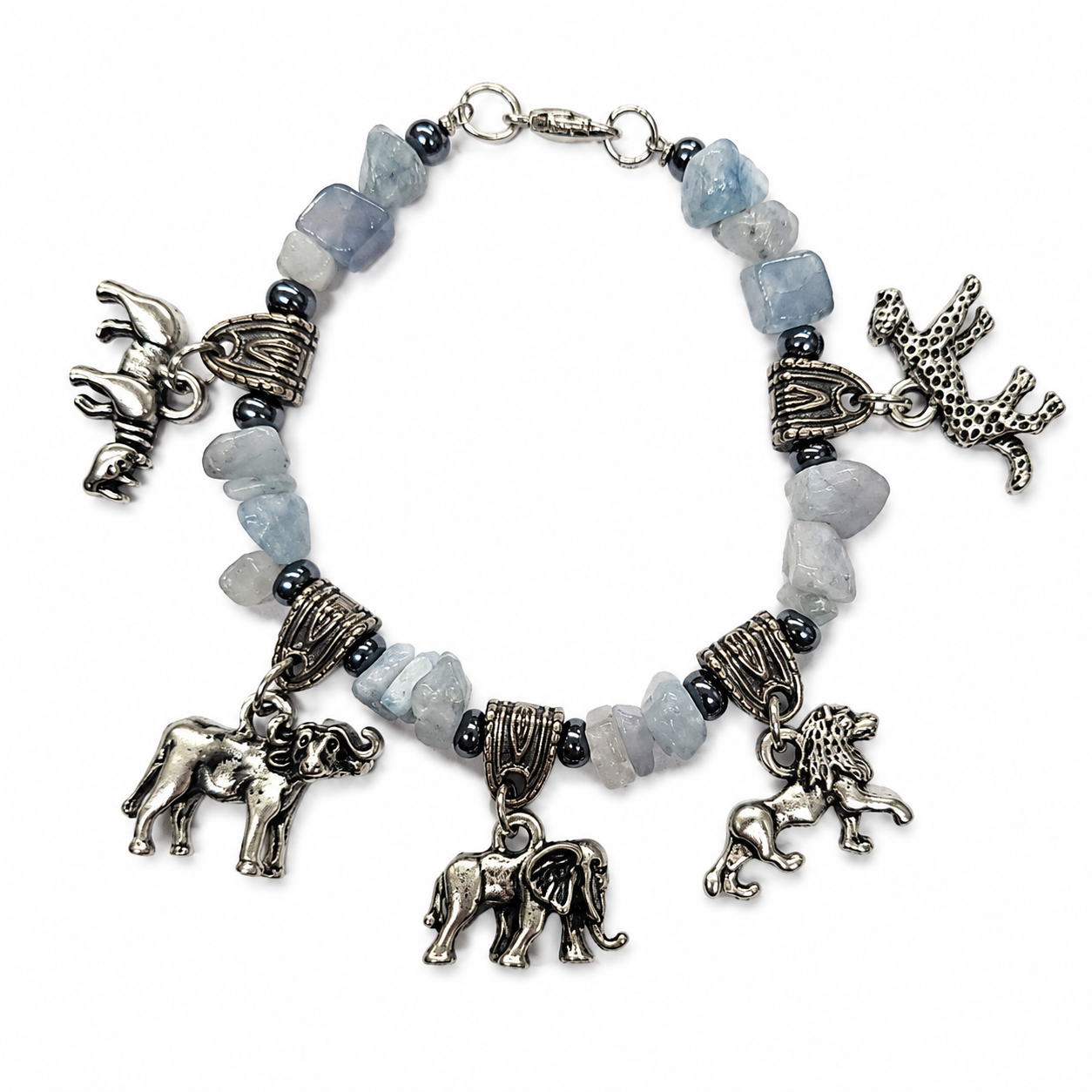 Big 5 Gemstone Charm Bracelet