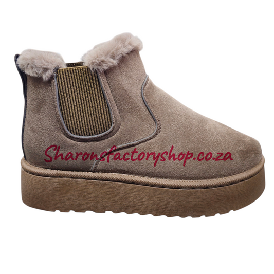 022 Fluffy Khaki Boot