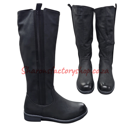 JX06 Black Long Boots