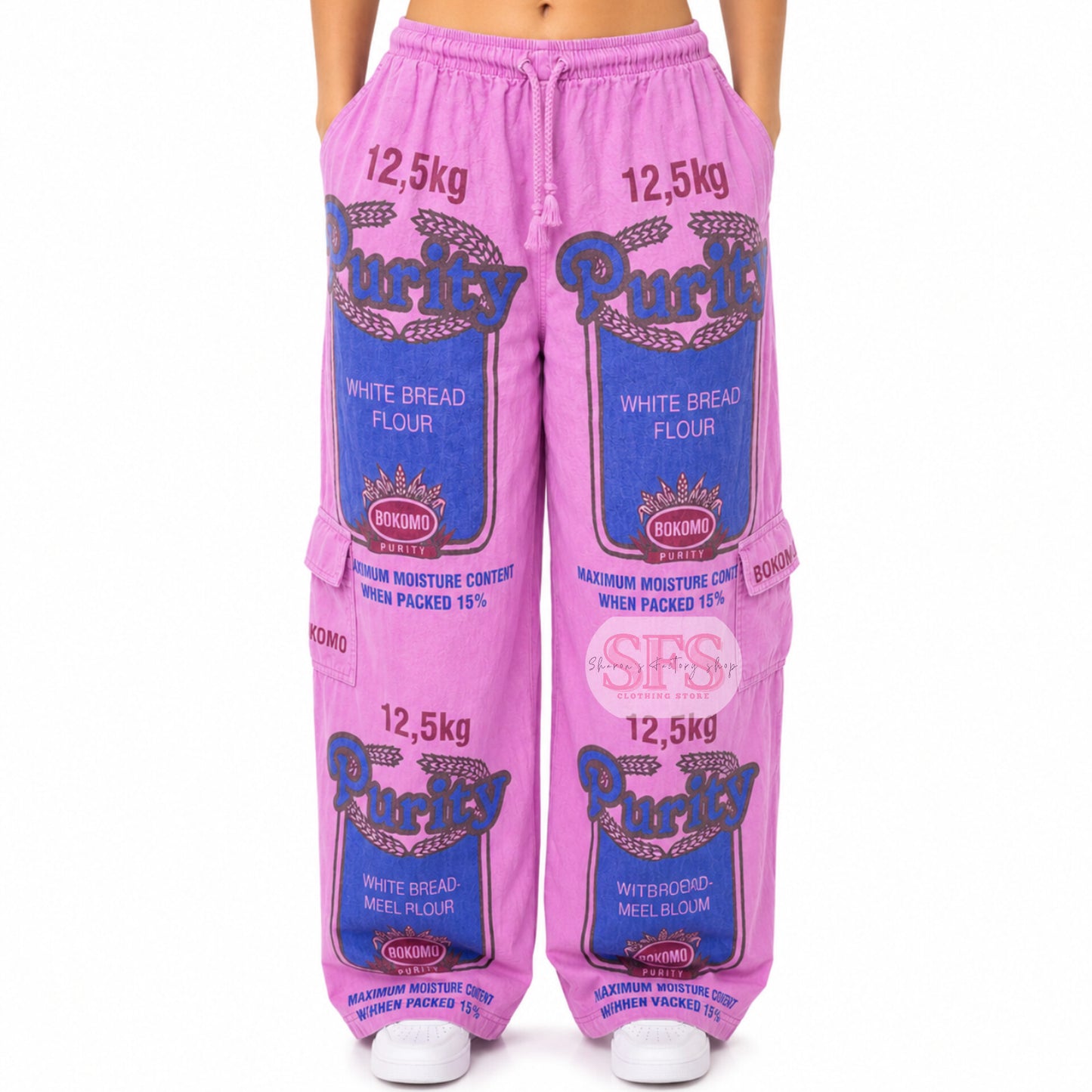 Pink Unisex Flourbag Cargos | Meelbroeke