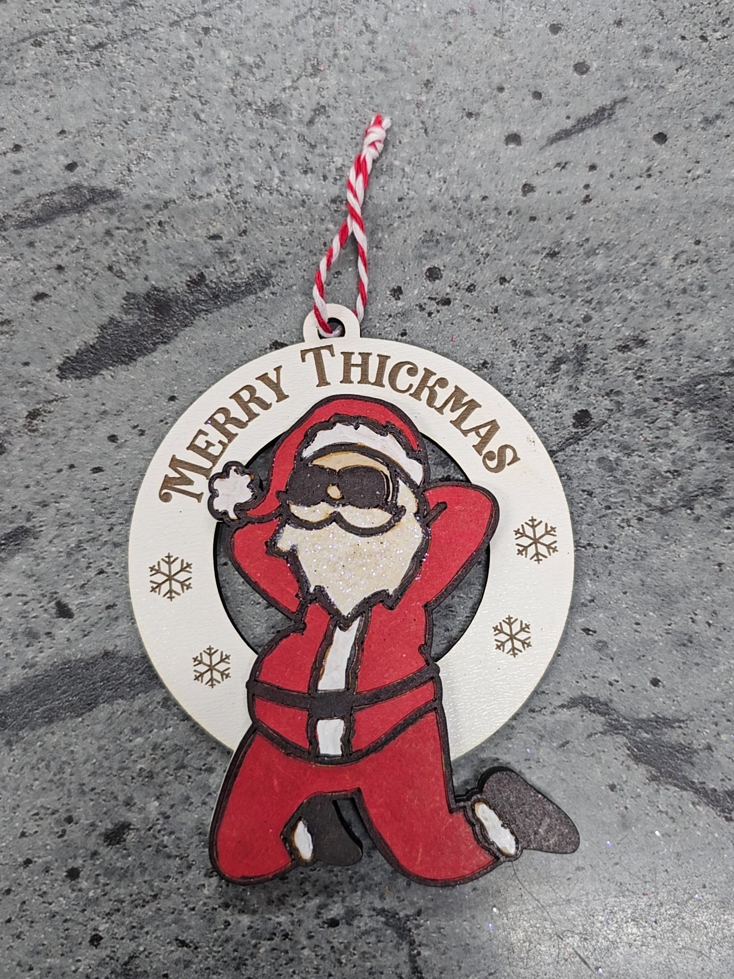 Naughty Santa Ornament