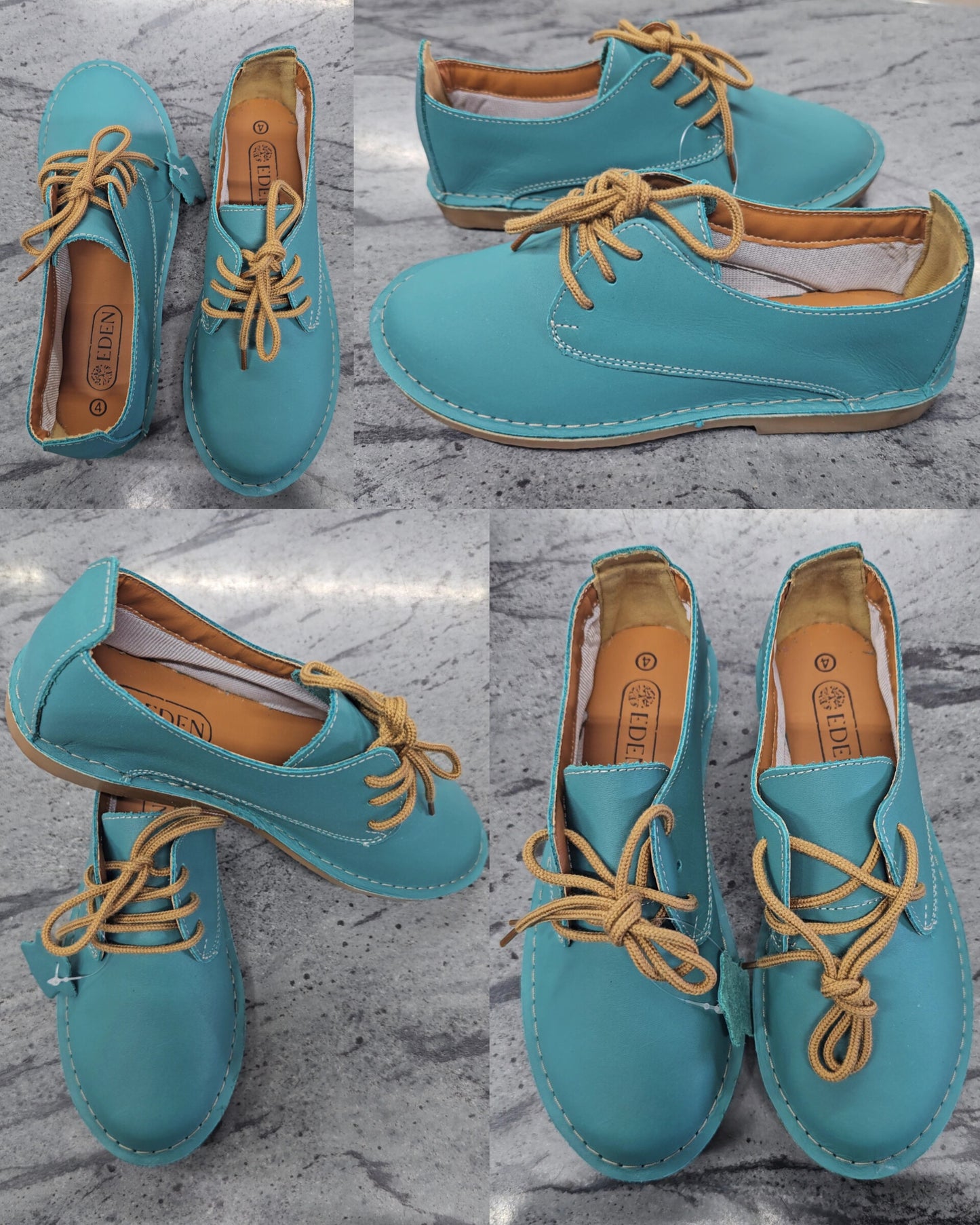 Aldora Genuine Leather Blue Vellies