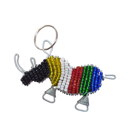 Beaded Wire Safari Keyring