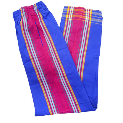 Navy & Maroon Kikoy Unisex Pants