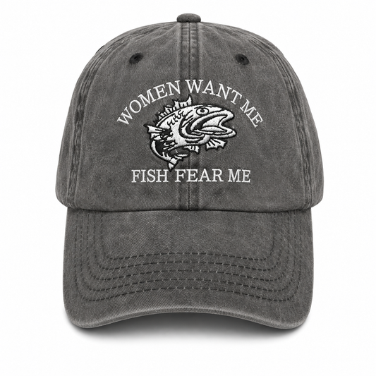 Women Want Me, Fish Fear Me Adult Cap