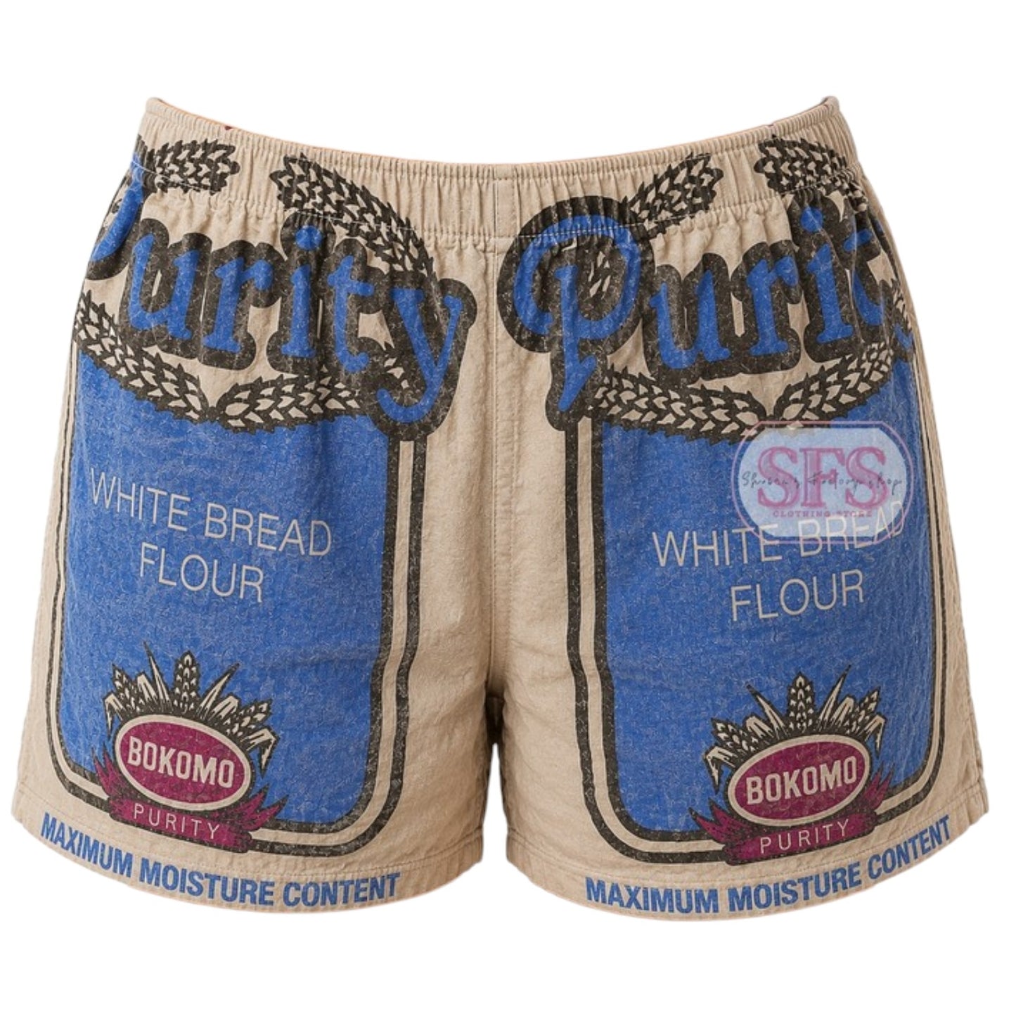 Khaki Unisex Flourbag Supa Shorts | Meelbroeke