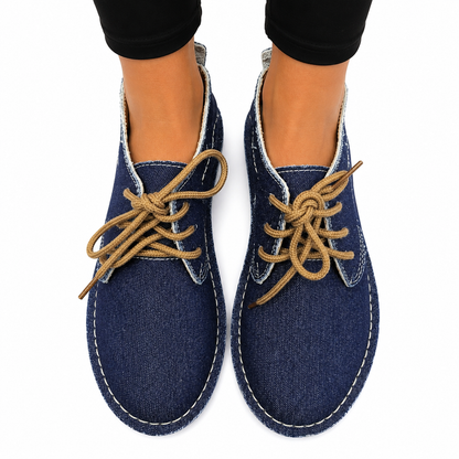 Denim  Lace Up Veldskoen | Vellies