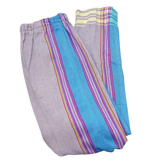 (L) Purple & Blue Kikoy Unisex Pants - Sharon's Factory Shop