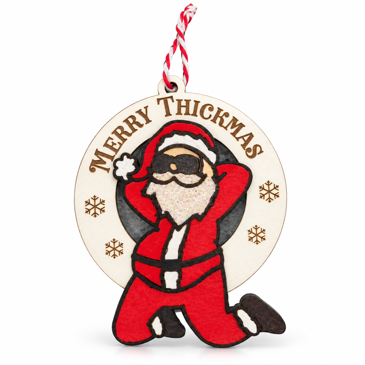 Cheeky Santa Christmas Ornament