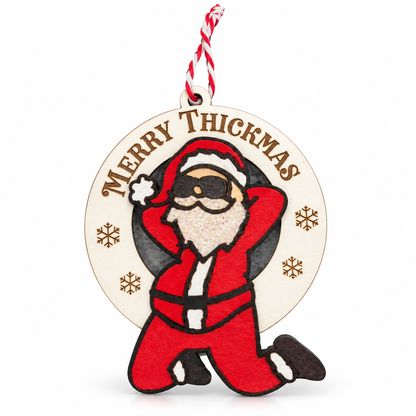 Cheeky Santa Christmas Ornament