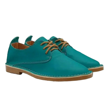 Aldora Teal Lace Up Veldskoen | Genuine Leather