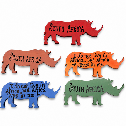 Hand-Painted Rhino Magnet