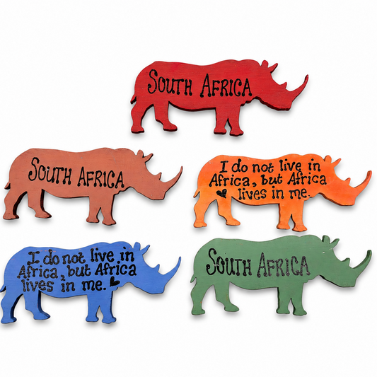 Hand-Painted Rhino Magnet