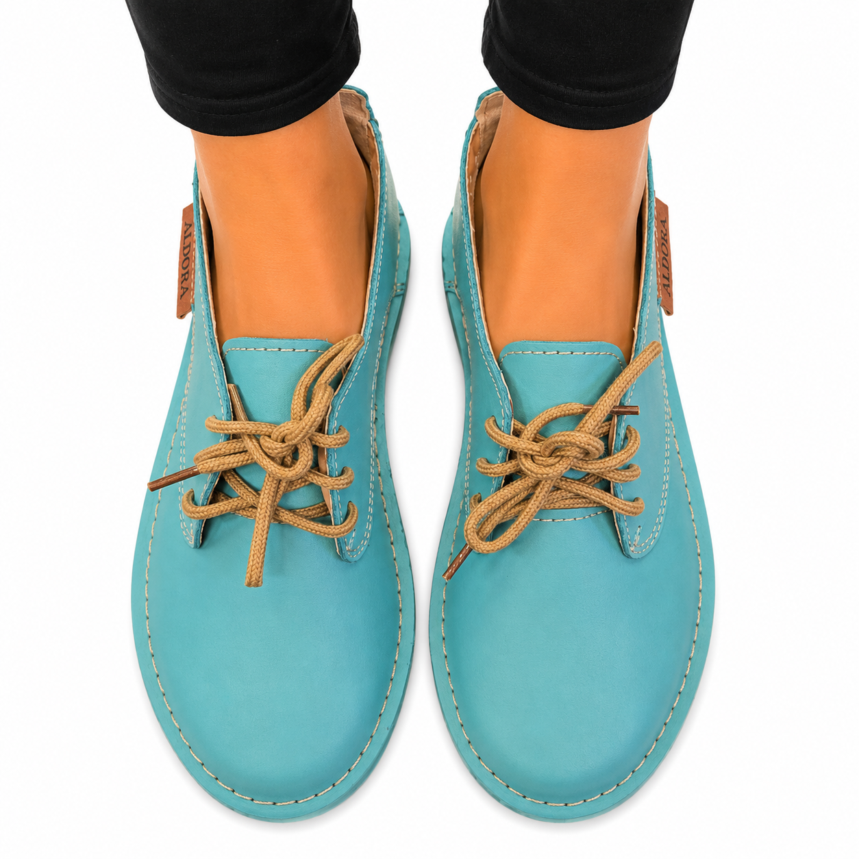 Aldora Teal Lace Up Veldskoen | Genuine Leather
