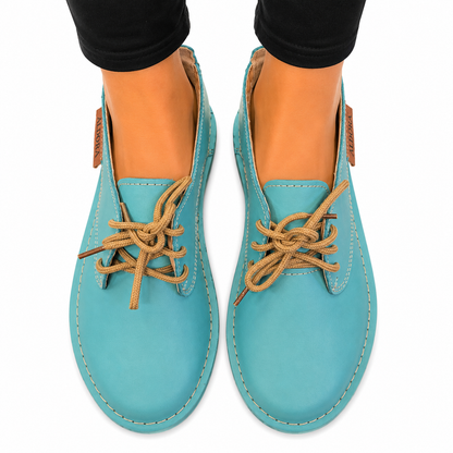 Aldora Teal Lace Up Veldskoen | Genuine Leather