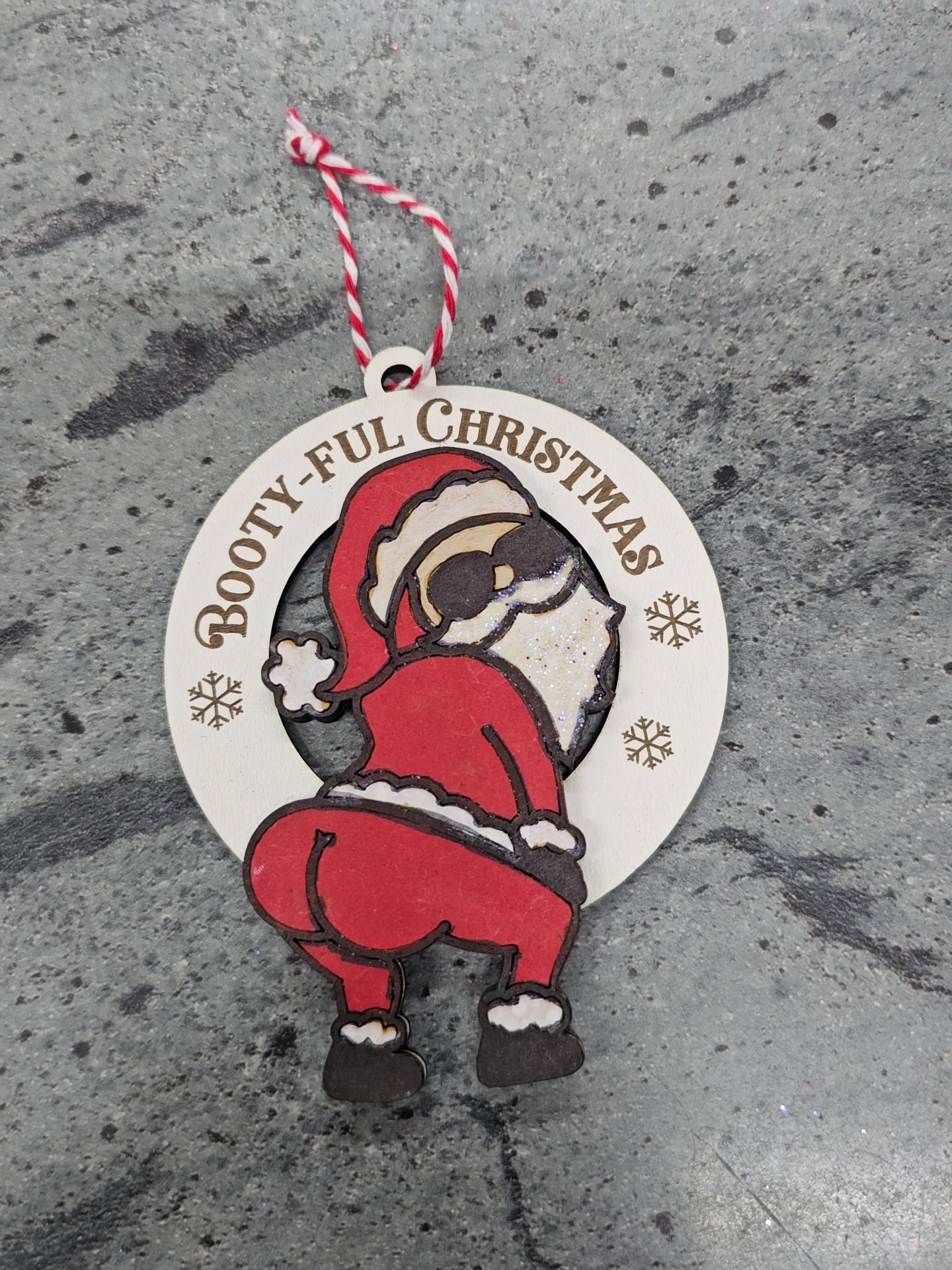 Naughty Santa Ornament