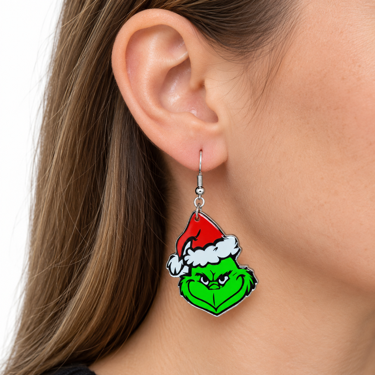 Christmas Grinchie Dangle Earrings