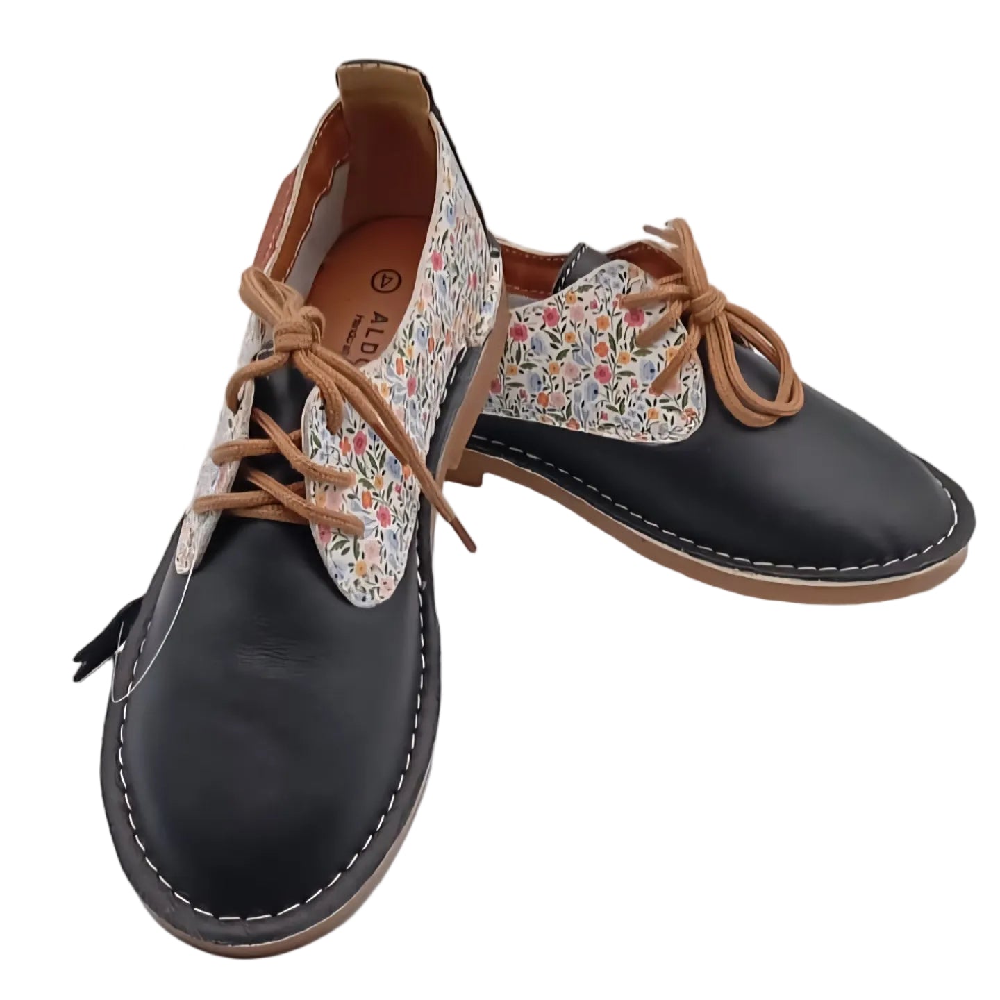 Black & White Lace Up Veldskoen | Genuine Leather