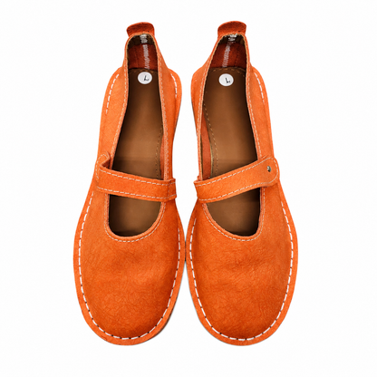 TO11 Orange Vellie Pumps
