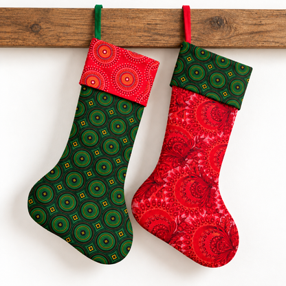 Shweshwe Christmas Stocking
