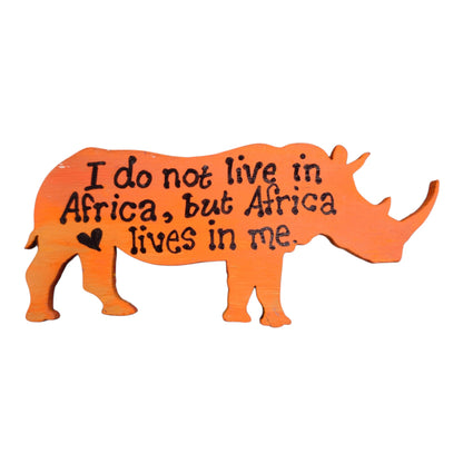 Hand-Painted Rhino Magnet